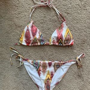 PILYQ Barcelona multi color beaded bikini